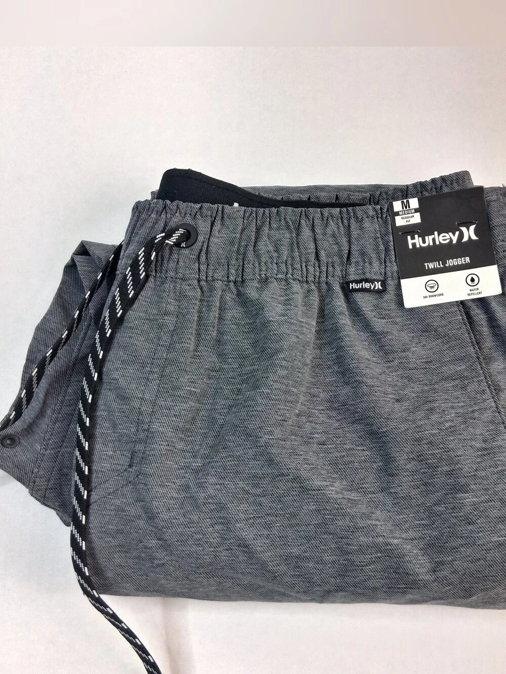 Hurley Gray Twill Regular Fit Activewear Joggers